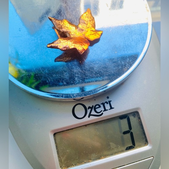 SpenCraft Copper Maple Leaf Brooch Pin Real Leaves - Picture 4 of 5